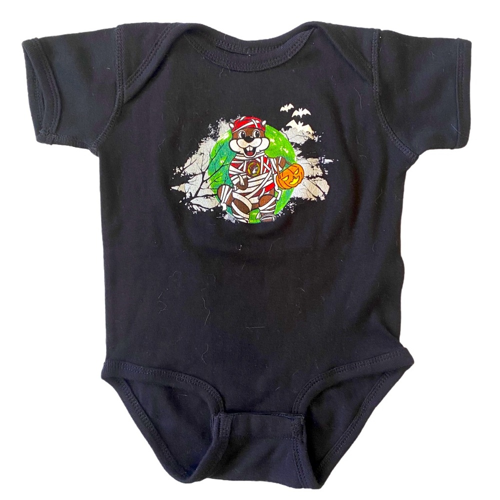 Buc-ees Glow In The Dark Halloween Bodysuit Size 12 Months